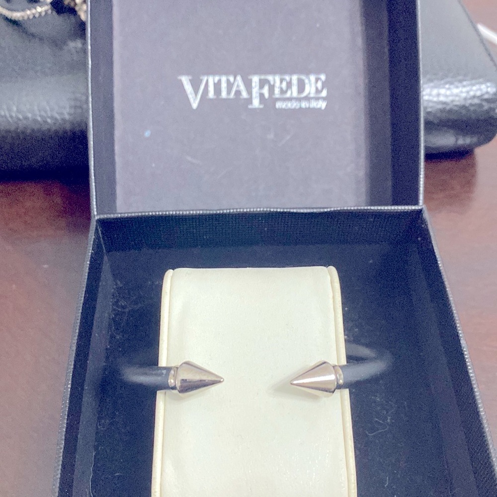 Vita Fede black and silver spike bracelet